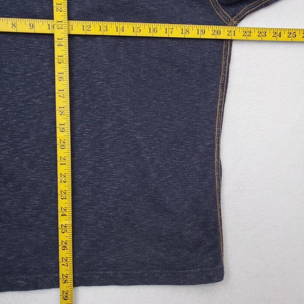 Vintage Italia Sweater Mens Medium Blue Quarter‎ Zip Pullover Preppy Cotton